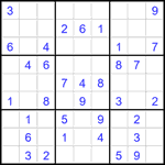 Судоку 9х9 #1840 легкий