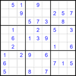 Судоку 9х9 #1844 легкий