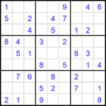 Судоку 9х9 #1845 легкий