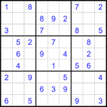 Судоку 9х9 #1850 легкий
