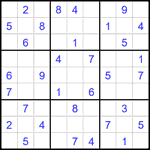 Судоку 9х9 #1803 средний
