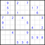 Судоку 9х9 #1804 средний