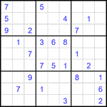 Судоку 9х9 #1809 средний