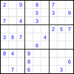 Судоку 9х9 #1813 средний