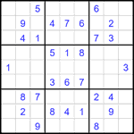 Судоку 9х9 #1821 средний