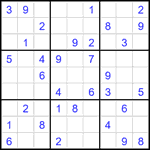 Судоку 9х9 #1822 средний