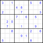 Судоку 9х9 #1823 средний