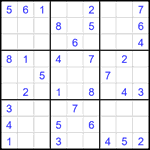 Судоку 9х9 #1828 средний