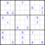 Судоку 9х9 #1791 трудный