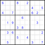 Судоку 9х9 #1792 трудный