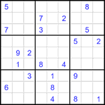 Судоку 9х9 #1795 трудный