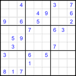 Судоку 9х9 #1797 трудный