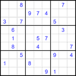 Судоку 9х9 #1798 трудный