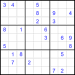 Судоку 9х9 #1799 трудный