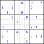 Судоку 9х9 #1800 трудный