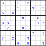 Судоку 9х9 #1801 трудный