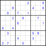 Судоку 9х9 #1803 трудный