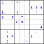 Судоку 9х9 #1804 трудный