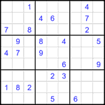 Судоку 9х9 #1806 трудный