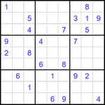 Судоку 9х9 #1808 трудный