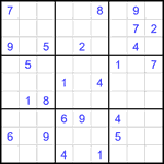 Судоку 9х9 #1812 трудный