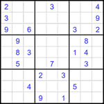 Судоку 9х9 #1813 трудный