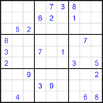 Судоку 9х9 #1814 трудный