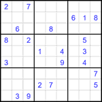 Судоку 9х9 #1816 трудный
