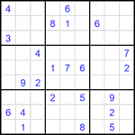 Судоку 9х9 #1817 трудный