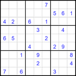 Судоку 9х9 #1818 трудный