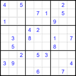 Судоку 9х9 #1819 трудный