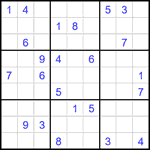 Судоку 9х9 #1820 трудный