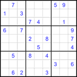Судоку 9х9 #1822 трудный