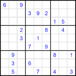 Судоку 9х9 #1823 трудный