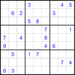 Судоку 9х9 #1824 трудный