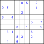 Судоку 9х9 #1826 трудный