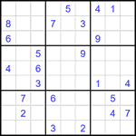 Судоку 9х9 #1827 трудный