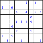 Судоку 9х9 #1828 трудный