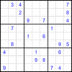 Судоку 9х9 #1830 трудный