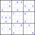 Судоку 9х9 #1831 трудный