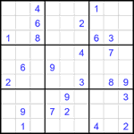 Судоку 9х9 #1833 трудный