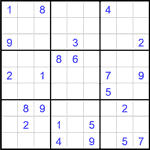 Судоку 9х9 #1834 трудный