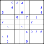 Судоку 9х9 #1839 трудный