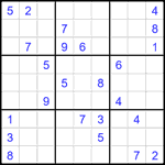 Судоку 9х9 #1840 трудный