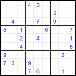 Судоку 9х9 #1787 очень трудный