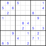 Судоку 9х9 #1788 очень трудный