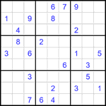 Судоку 9х9 #1789 очень трудный