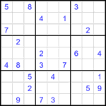 Судоку 9х9 #1790 очень трудный