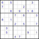 Судоку 9х9 #1791 очень трудный