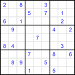 Судоку 9х9 #1794 очень трудный